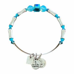 Alex and Ani Bracelet Blue stones amd silver